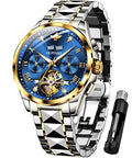 Mens Automatic Skeleton Tourbillon Self Winding Sapphire Crystal Dress Wrist Watch G38129