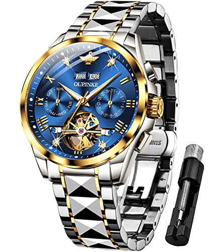 Mens Automatic Skeleton Tourbillon Self Winding Sapphire Crystal Dress Wrist Watch G38129