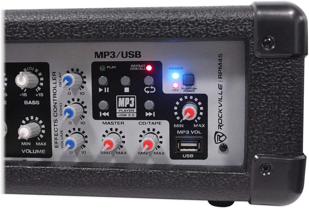 1800w Powered Soundboard Mixing Console Mixer T74887