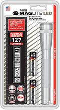 Silver Mini LED 2-Cell AA Flashlight with Holster H6714