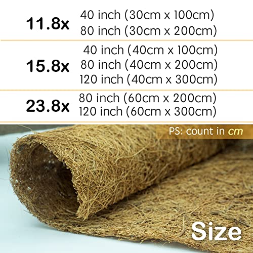 12x80 inch Natural Coconut Fiber Liner Roll O5105