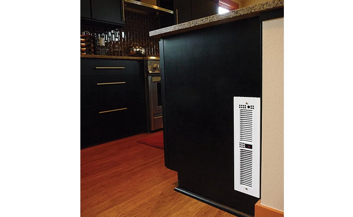 White 1500W 240V Kickspace Heater V959