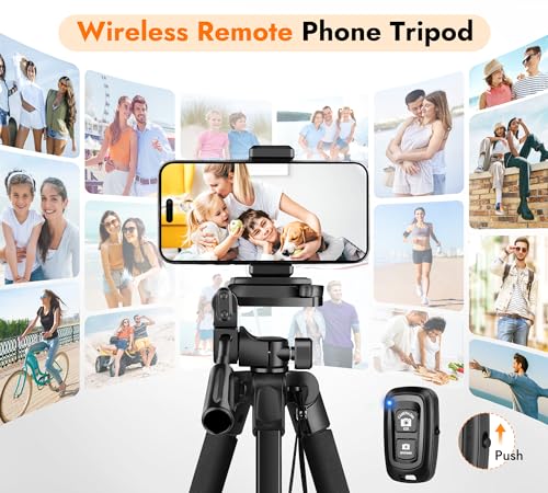 67" Aluminum Phone Tripod with Wireless Remote Carry Bag K754609