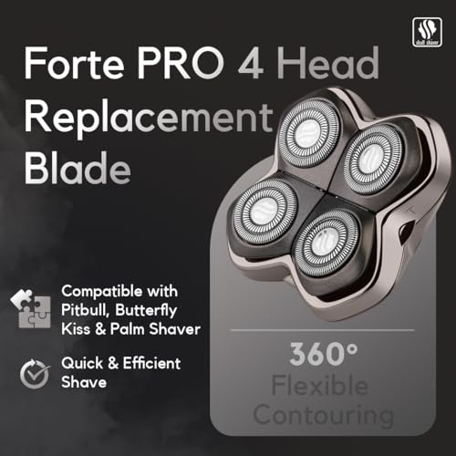 4 Head Replacement Blade for Wet & Dry Shaving Rotary Heads Japanese Stainless Steel J96124