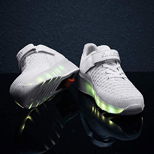 LED Light Up Roller Skate Shoes with Wheels USB Rechargeable Shoes X48126