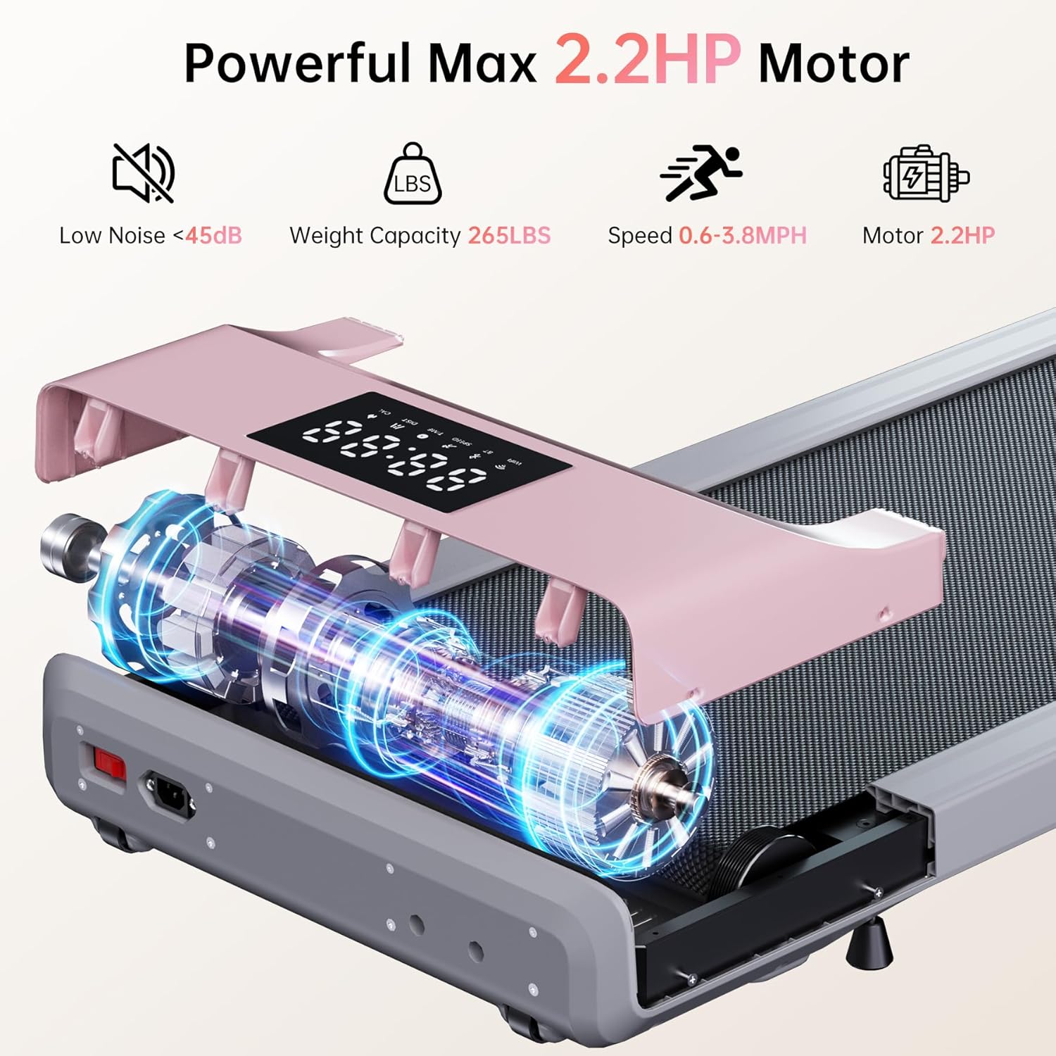 Under Desk Treadmill with 300 Lb Capacity T28894