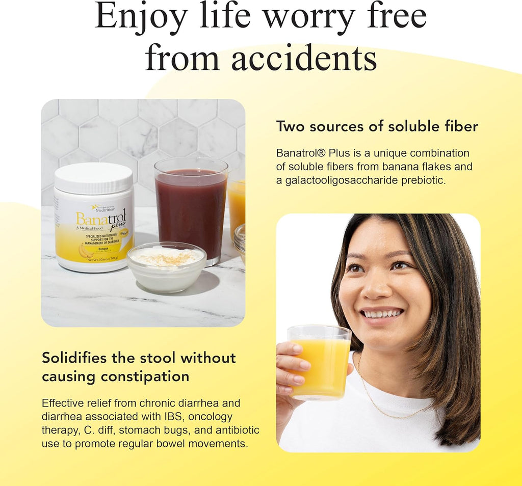 Natural Anti-Diarrheal with Prebiotics, 90 Servings (Banana) P3020