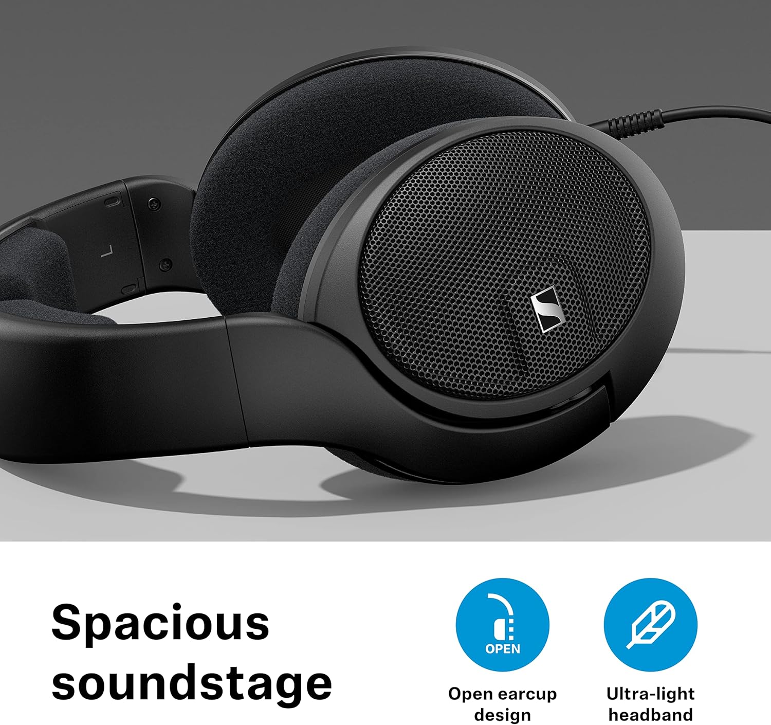 Black Over-The-Ear Open-Back Headphones S900
