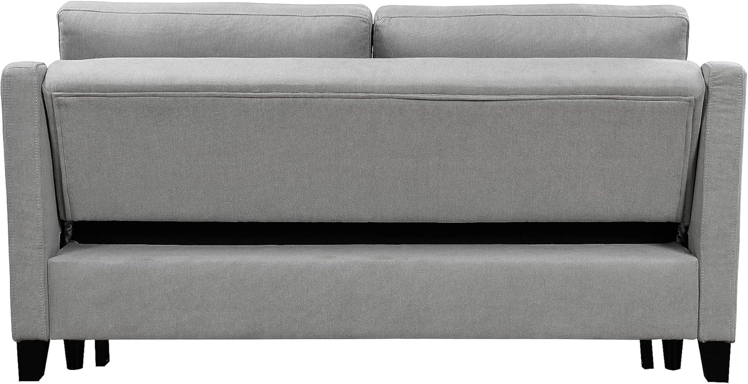 Light Gray Queen Sleeper Sofa Bed with Pullout Bed Z29480