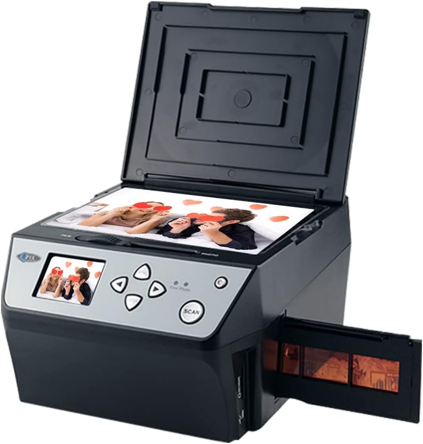 Digital Film & Slide Scanner, Converts 35 mm, 126, 110, Super 8 Film Negatives & Slides to JPEG Images (Black) P706410