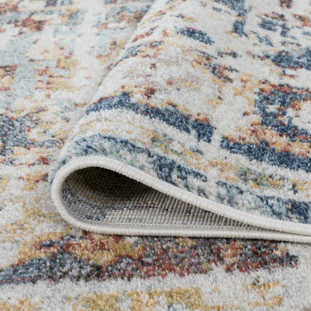 5x7 Area Rug Navy Cream D793954
