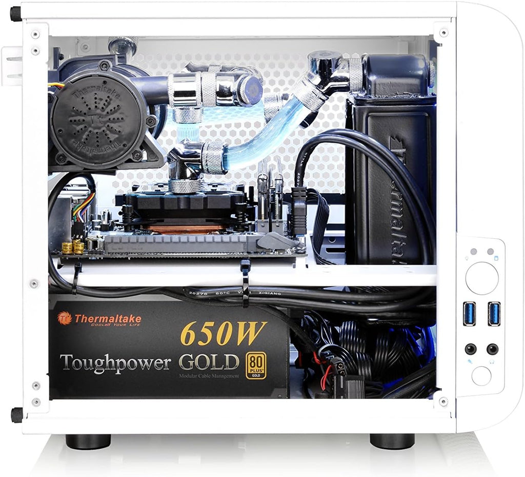 White Mini ITX Cube Computer Chassis Y597360