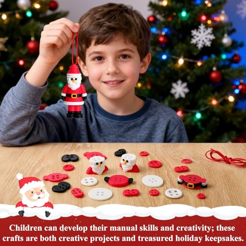 DIY Christmas Button Ornament Making Set, 4PCS L356600