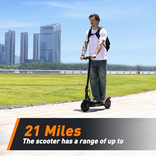 Electric Scooter with 500W Motor, 22 MPH Top Speed, 23 Miles Range, 10" Pneumatic Tires F75116