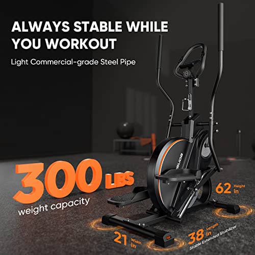 3-in-1 Elliptical Machine Stair Stepper Trainer with 16 Resistance H539