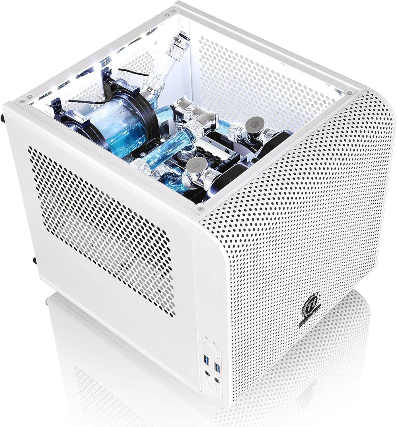 White Mini ITX Cube Computer Chassis Y597360