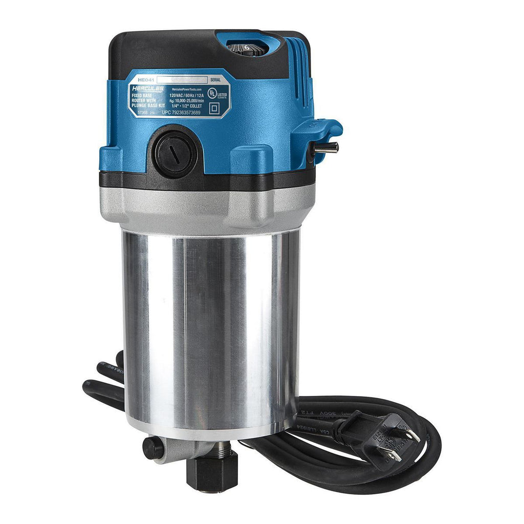 12 Amp Variable-Speed Fixed Base Router with Plunge Base Kit J76878