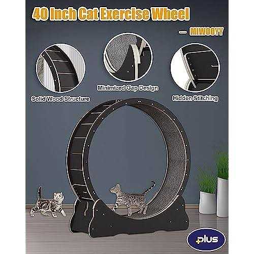 Large 40 inch Solid Wood Cat Exercise Wheel L532018