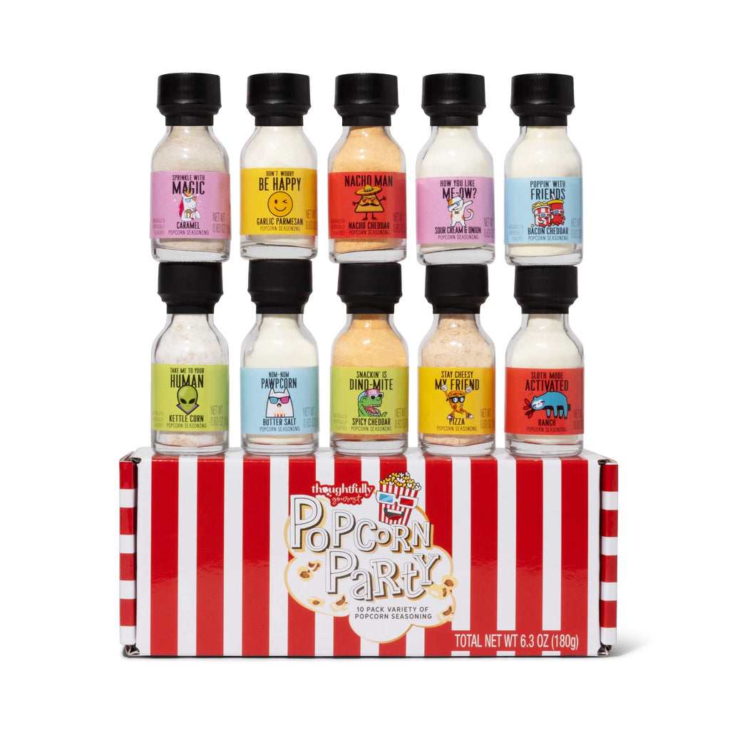 Set of 10 Popcorn Seasoning Sampler Gift Set Q5592
