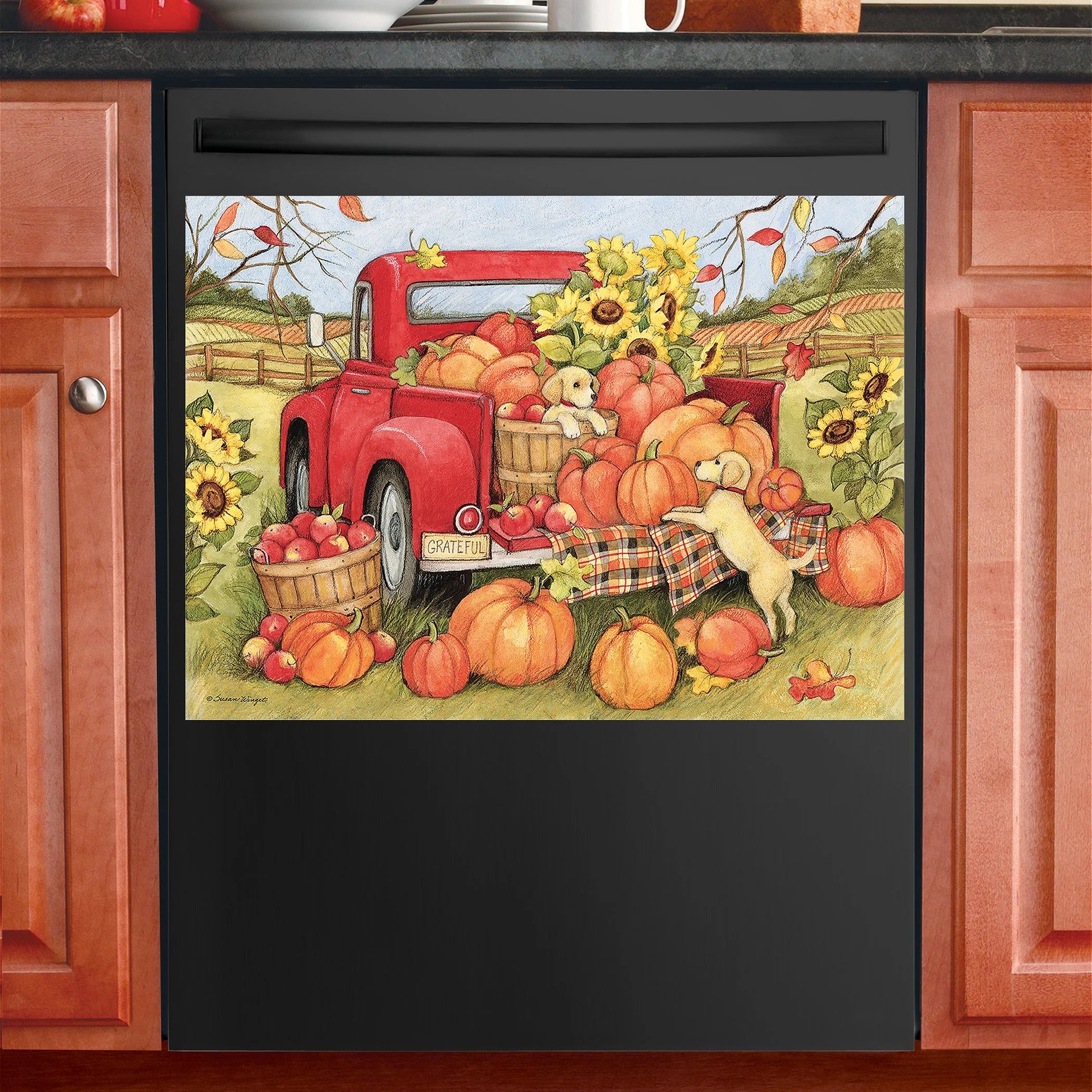 3-Piece Seasonal Decorative Kitchen Dishwasher Magnet Set V301