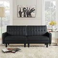 Faux Leather Convertible Folding Futon Sofa Bed Couch Z2141