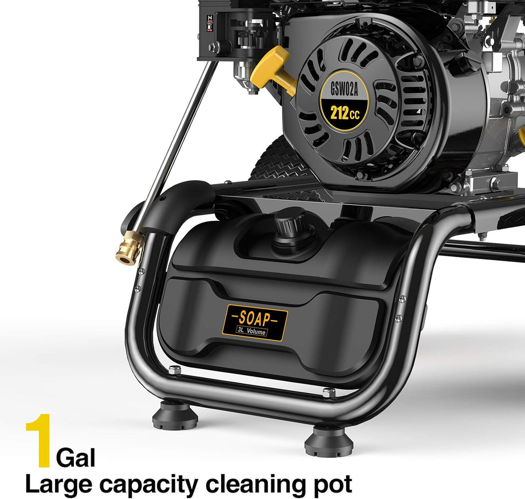 3500PSI Gas Pressure Washer 2.6GPM 212CC Power Washer with 50FT Hose and 5 Adjustable Nozzles N891472