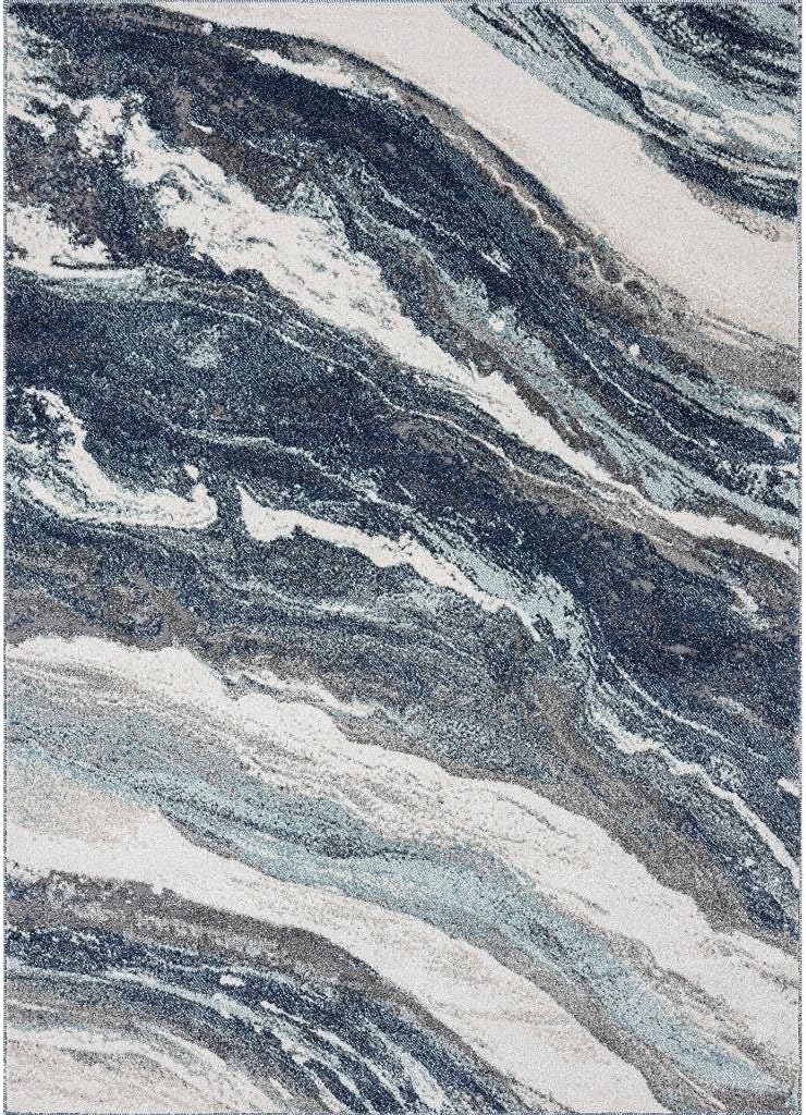 Blue 8x10 Art Deco Area Rug S106