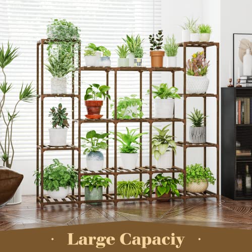 Large Wood Plant Stand for 17 Pots N16759