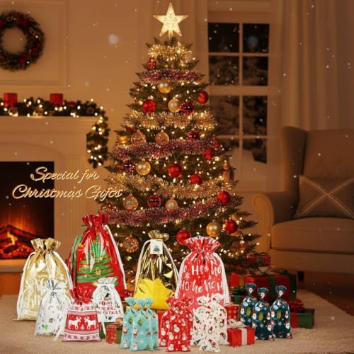 80PCS Christmas Gift Bags Set Q354