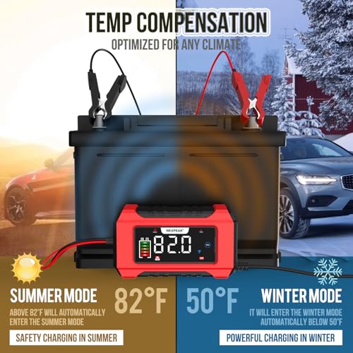 15-Amp 12V 24V Portable Car Battery Charger A395837