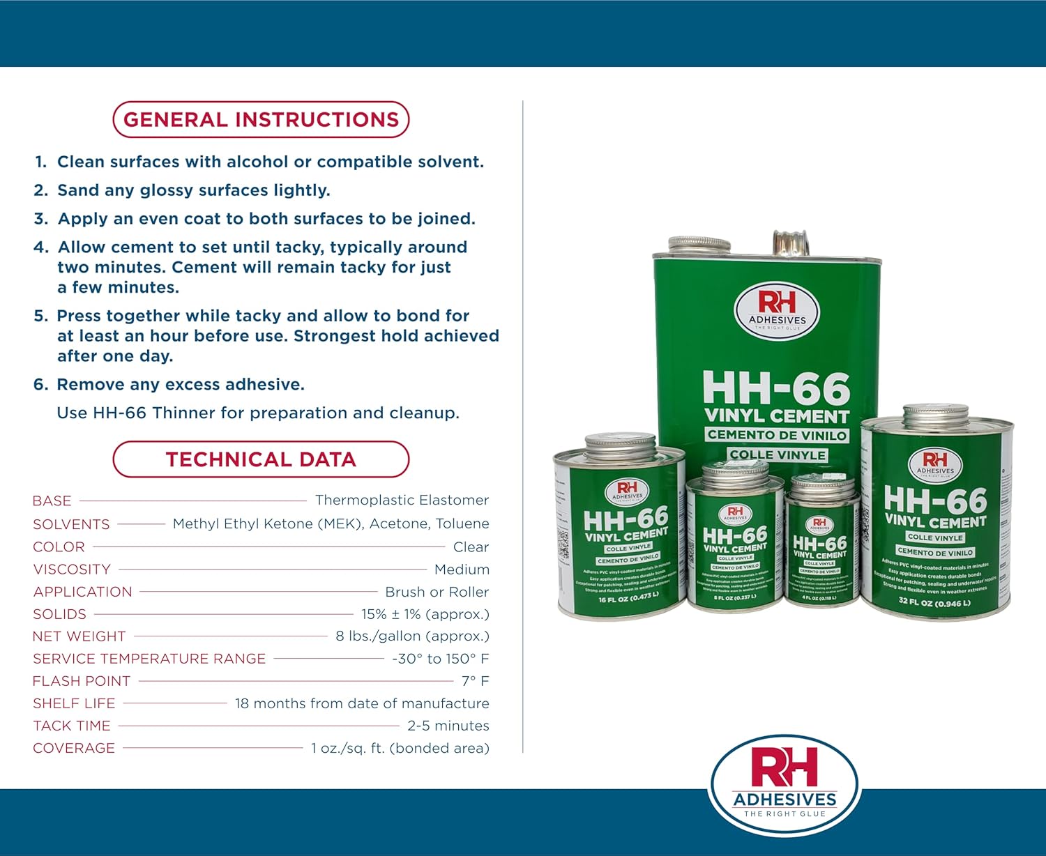 16 oz Vinyl Cement K842