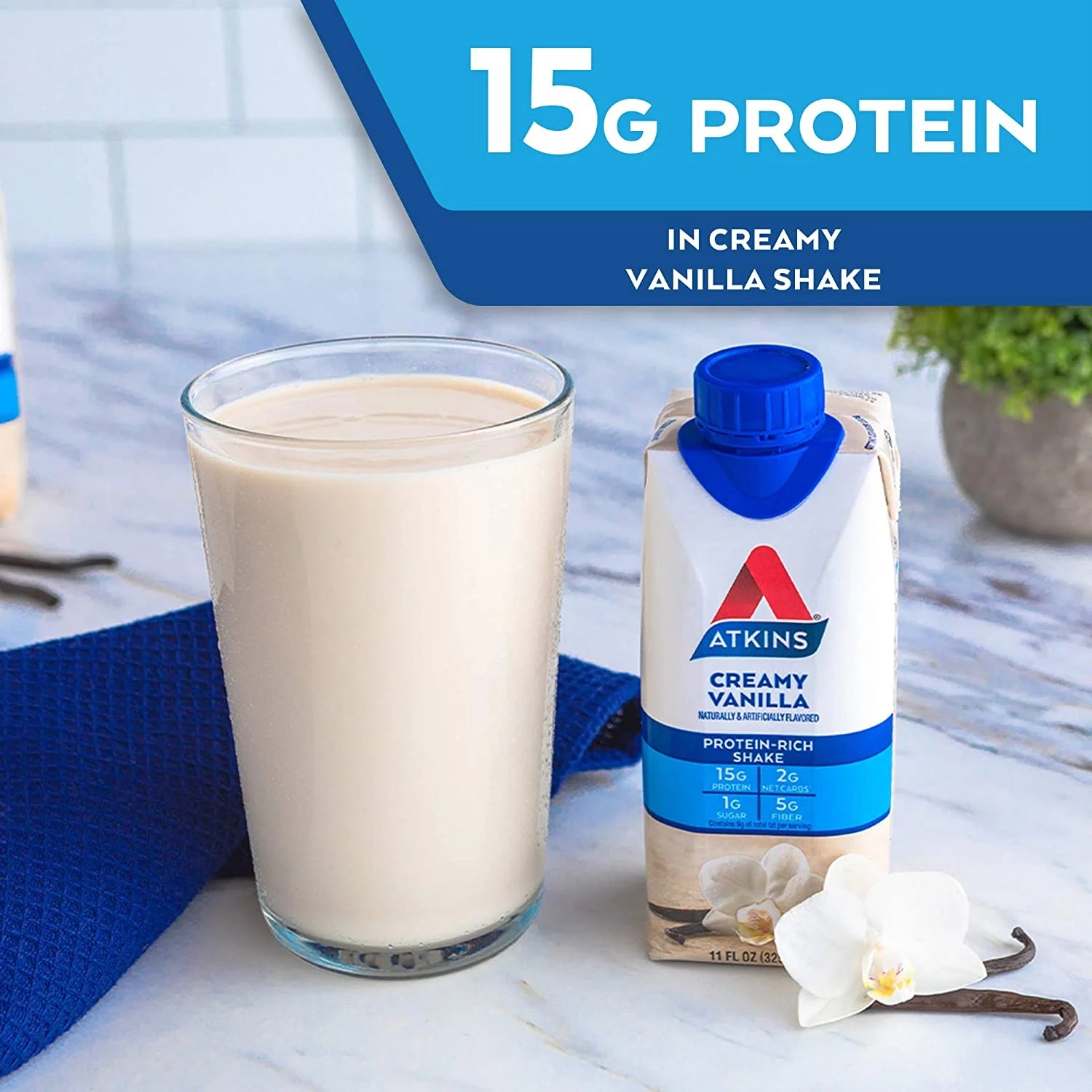Creamy Vanilla Protein Shake -- 8 Shakes A246427