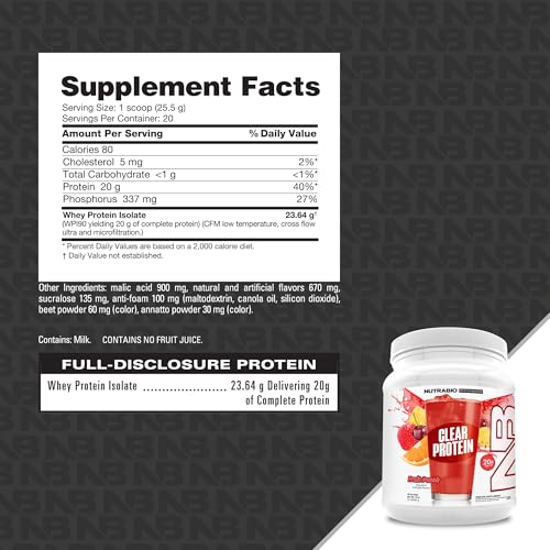 Strawberry Lemonade Clear Whey Protein Isolate Powder 20 Servings B157