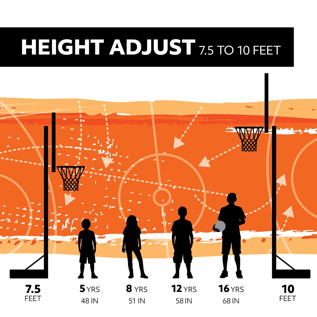 44 inch Adjustable Portable Basketball Hoop J315037