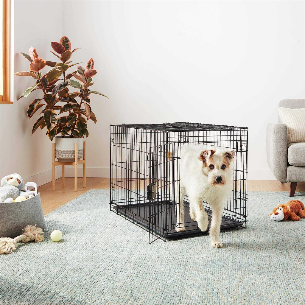 Foldable Metal Wire Dog Crate with Tray W54442