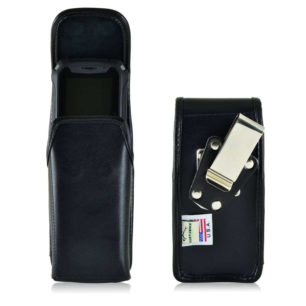 Leather Vertical Phone Holster Case Metal Clip Z45686