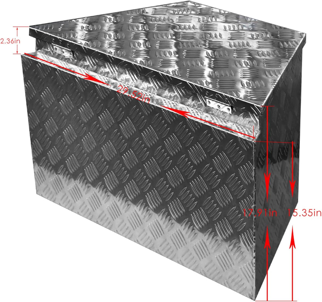29 Inch x 15 Inch Aluminum Trailer Tongue Tool Box F408