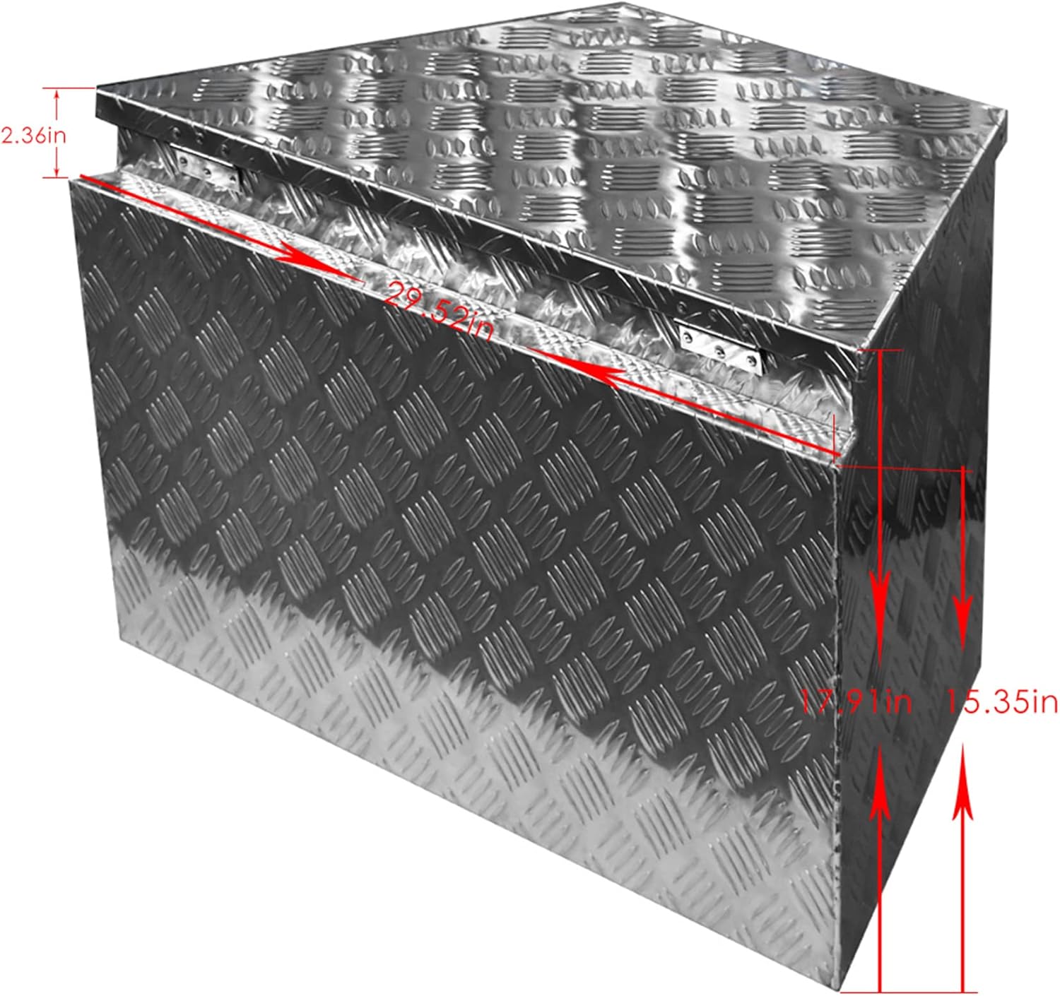 29 Inch x 15 Inch Aluminum Trailer Tongue Tool Box F408