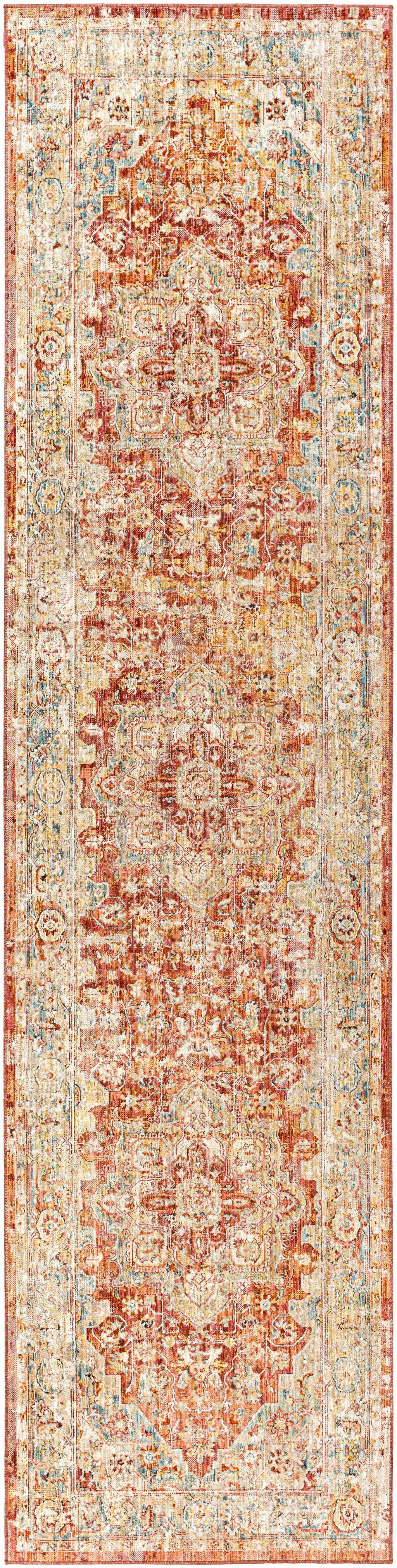 Black Purple Red 2'7" x 10' Runner Rug Q95670