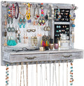 Jewelry Wall Organizer Wall Mounted with Drawers (brown) U7359