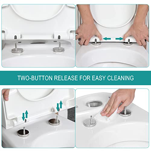 White Square Soft Close Toilet Seat Q23917