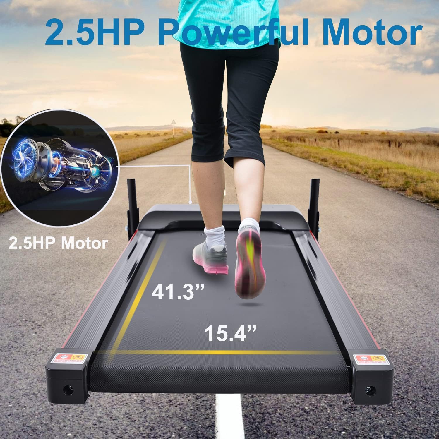 Compact Foldable Electric Treadmill with Incline and Bluetooth G8320