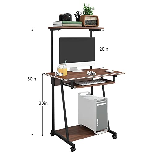 Small Computer Desk with Storage Shelves S488111