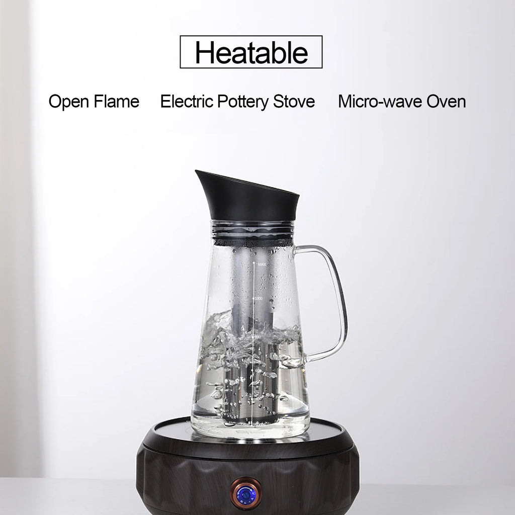 Cold Brew Coffee Maker Glass Stainless Steel Airtight Kettle Y381308