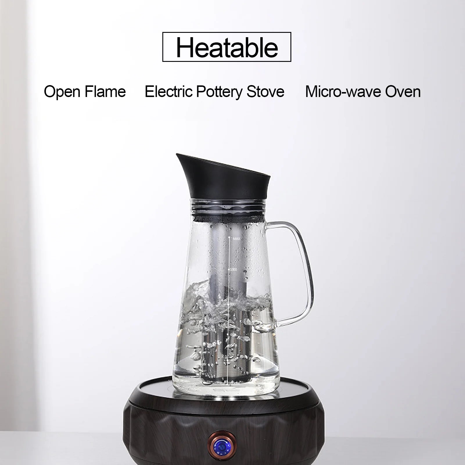 Cold Brew Coffee Maker Glass Stainless Steel Airtight Kettle Y381308