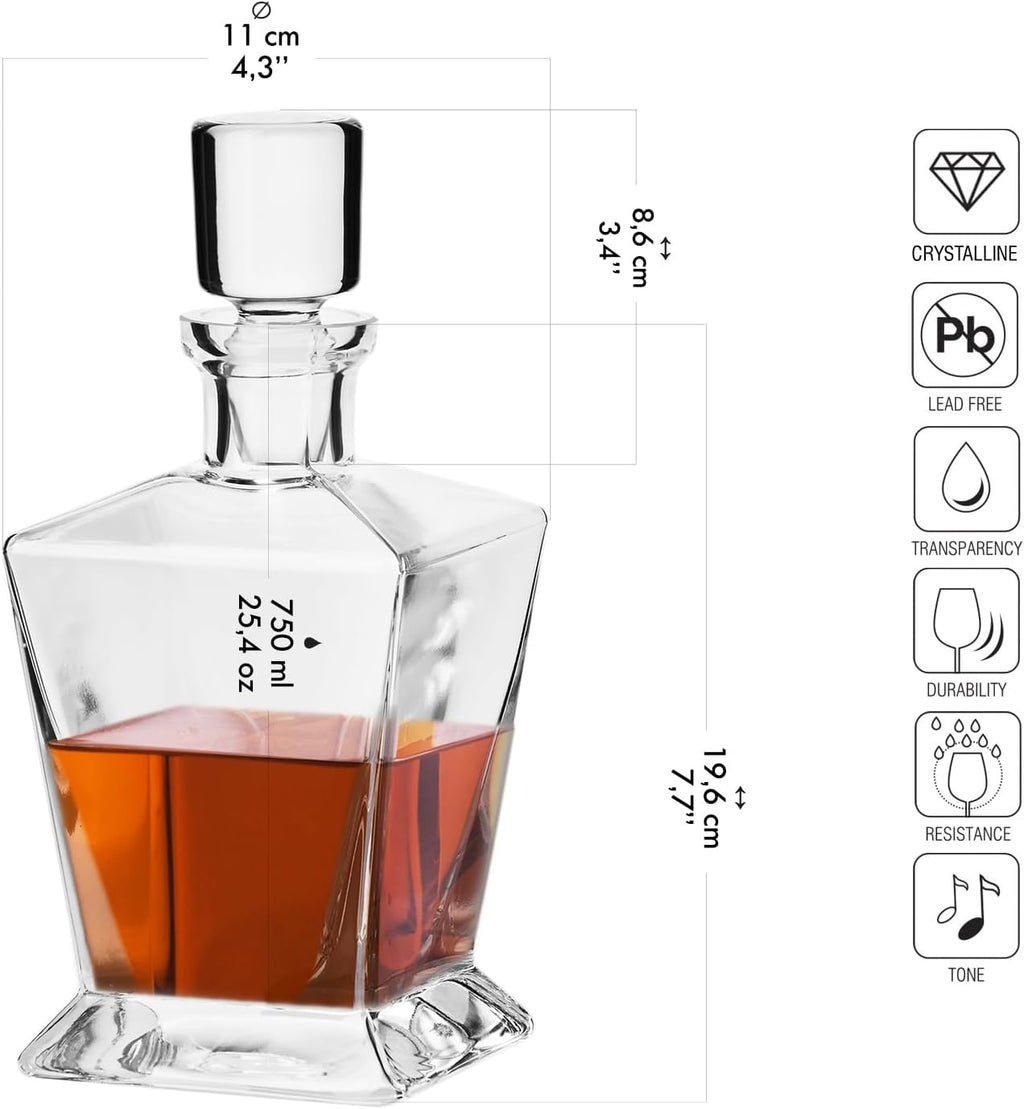 Whiskey Decanter Carafe with Stopper 25.4 oz B3265