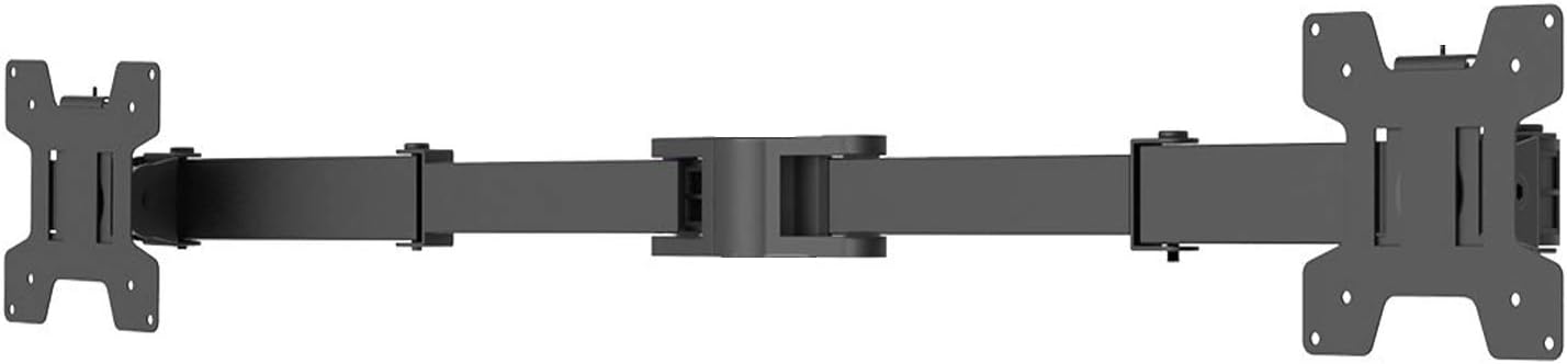 White Dual Monitor Arm Pole Mount Bracket F8762