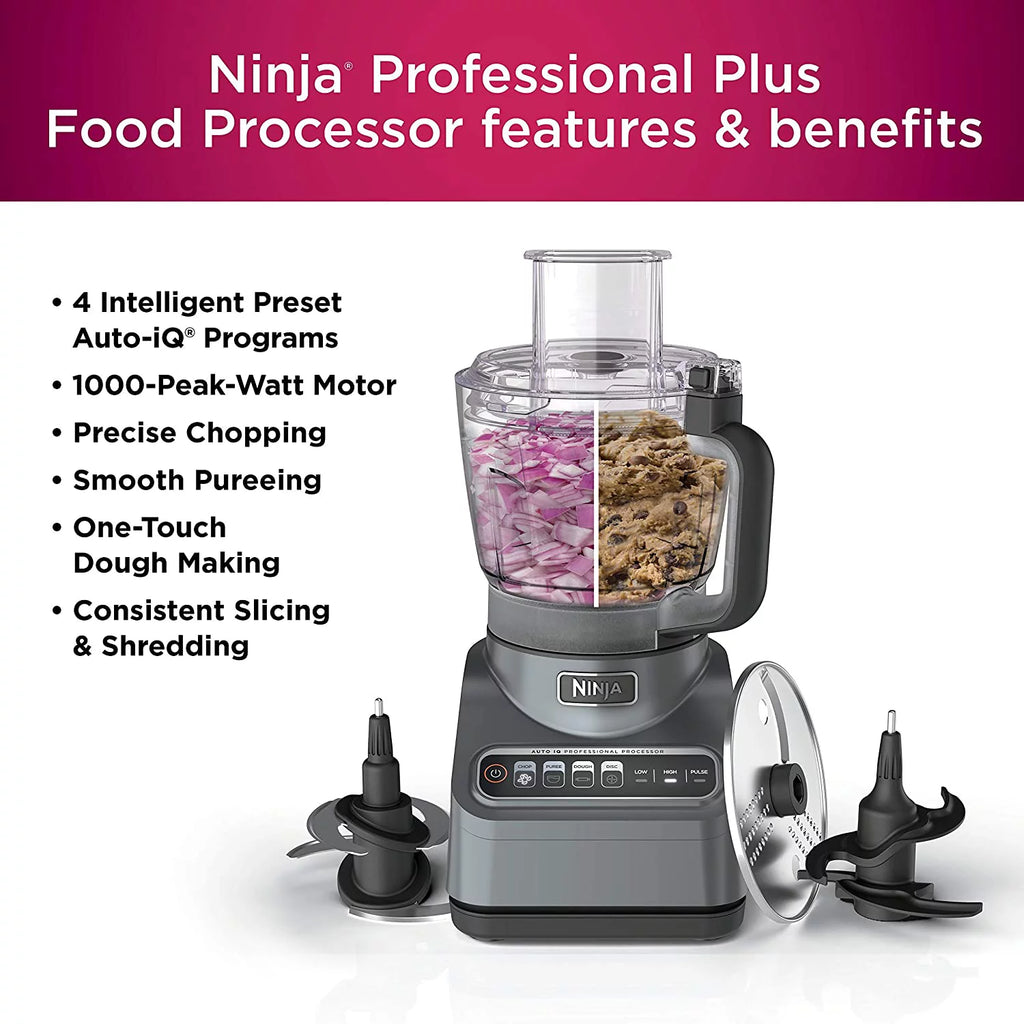 Restored 9Cup Silver Stainless Food Processor 1000 Watts X95797