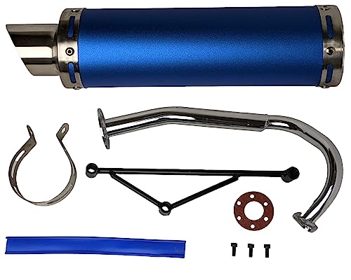 High Performance Exhaust System Muffler for GY6 50cc Scooter Moped (Black) I267