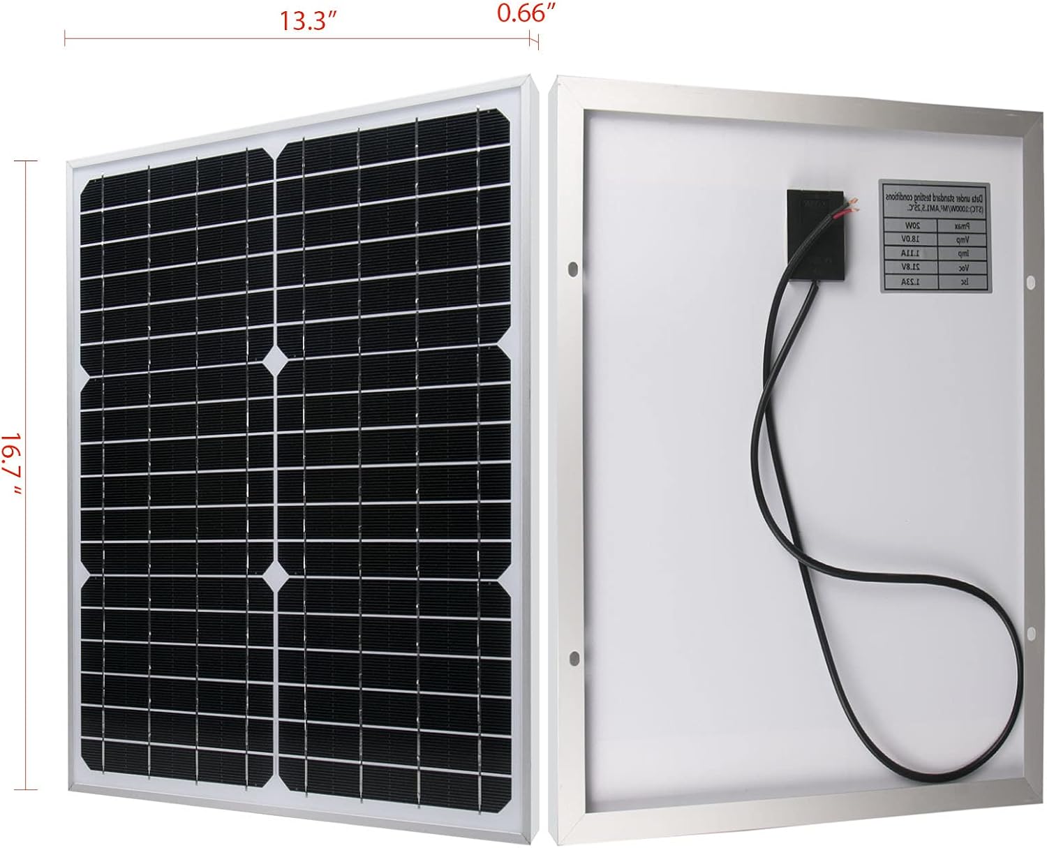 30 Watt 12 Volt Monocrystalline Solar Panel with 10A Charge Controller A237969